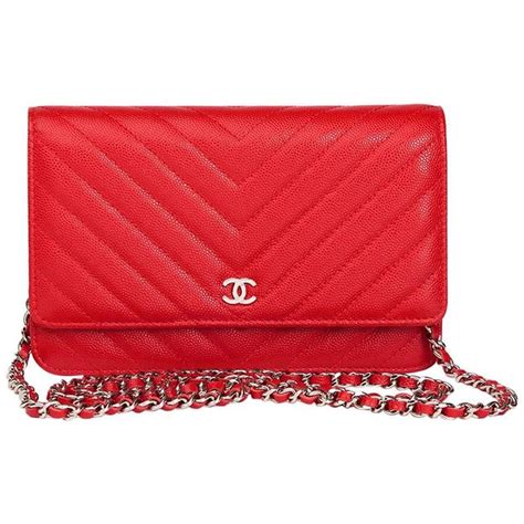 chanel chevron red|Chanel Chevron wallet on chain.